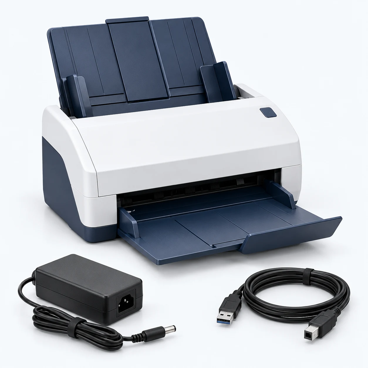 Desk-feed document scanner