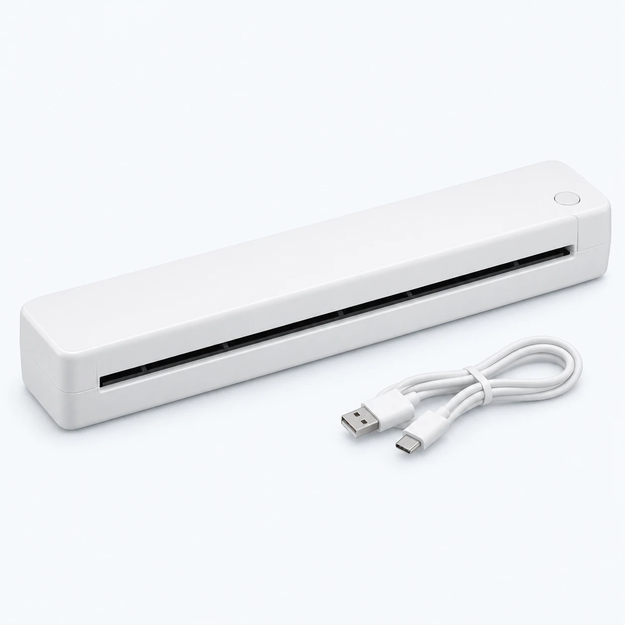 Slim-feed document scanner